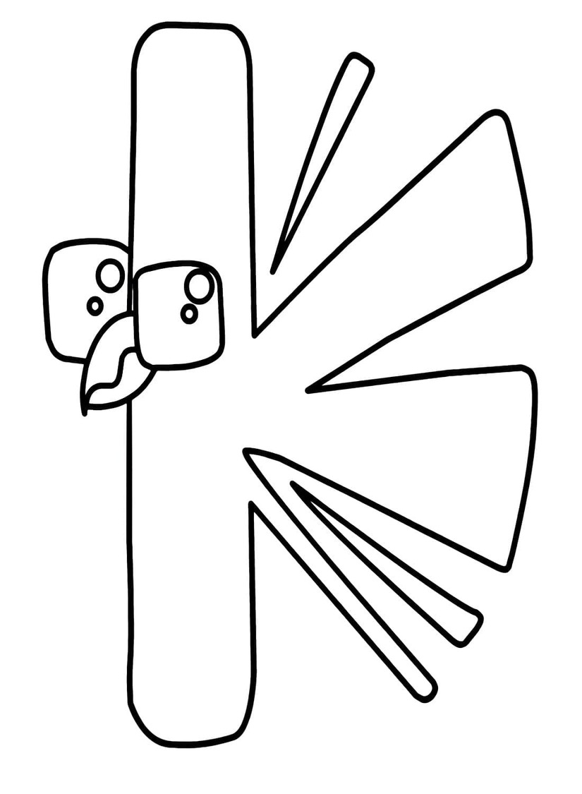 Çizmek Alphabet Lore Mektup K Boyama Sayfası