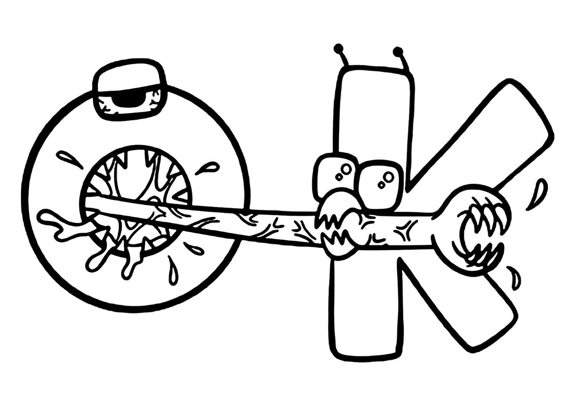 Çizmek Alphabet Lore OK Boyama Sayfası