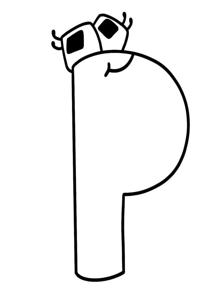 Çizmek Alphabet Lore P Boyama Sayfası