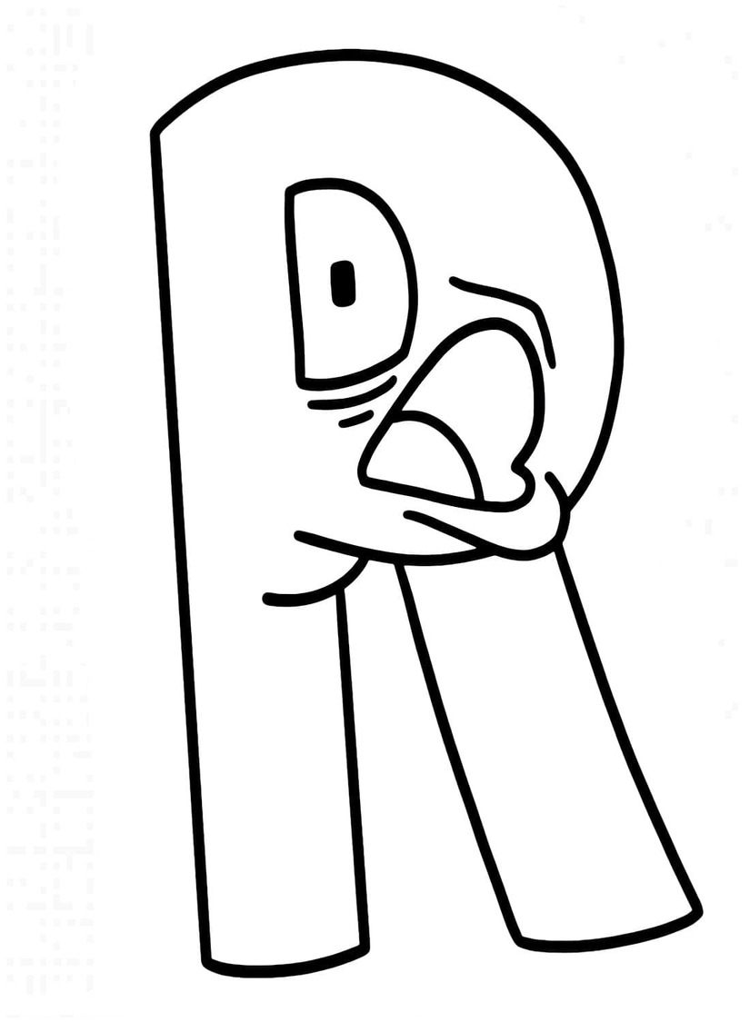 Çizmek Alphabet Lore R Boyama Sayfası