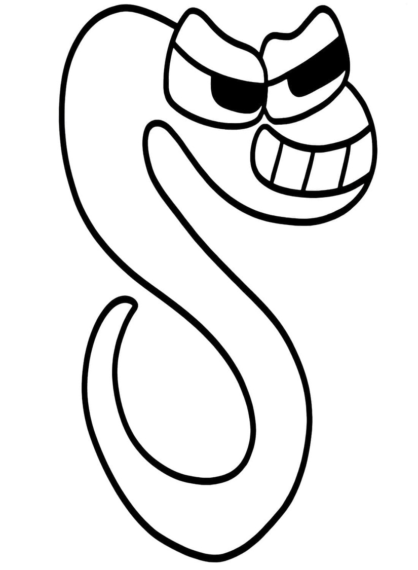 Çizmek Alphabet Lore S Boyama Sayfası