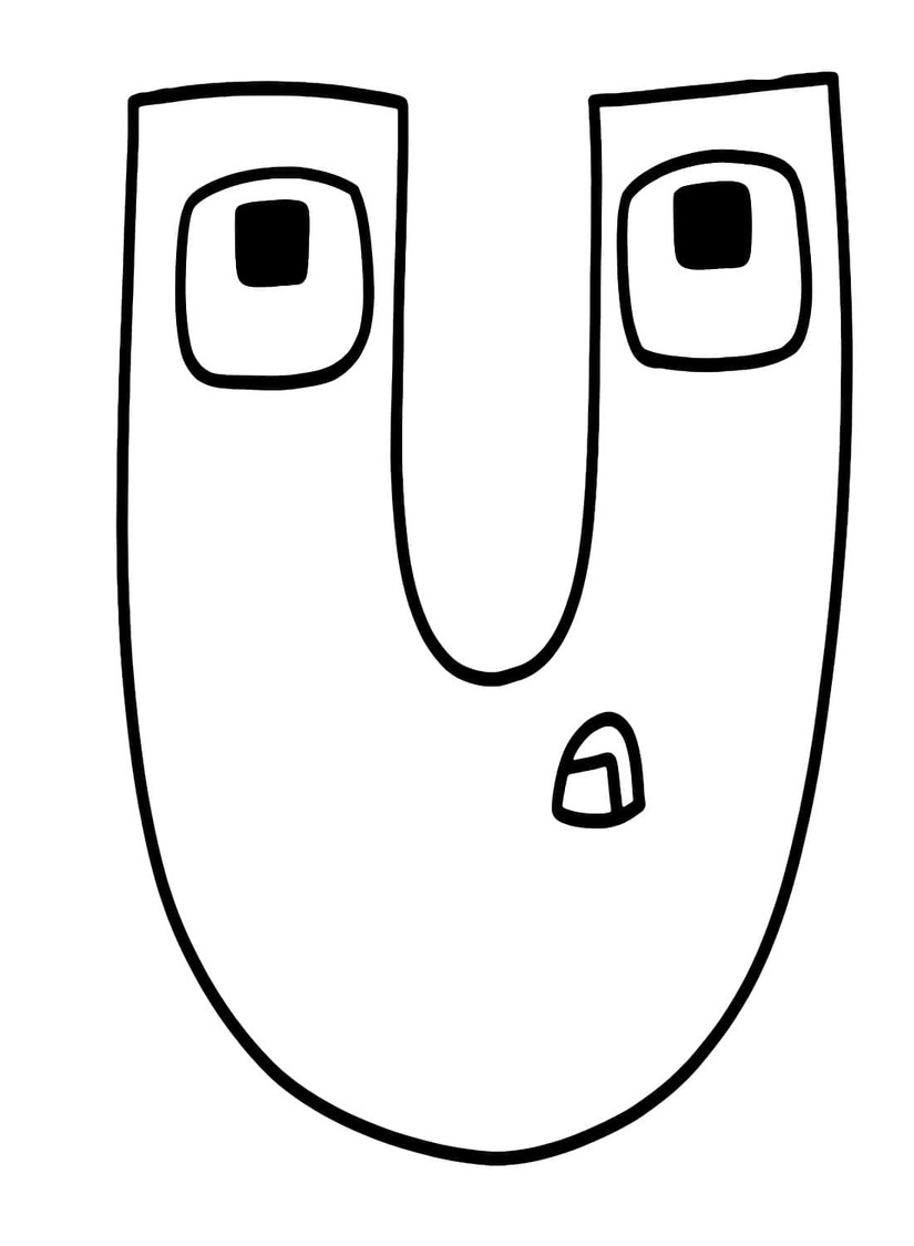 Çizmek Alphabet Lore U Boyama Sayfası