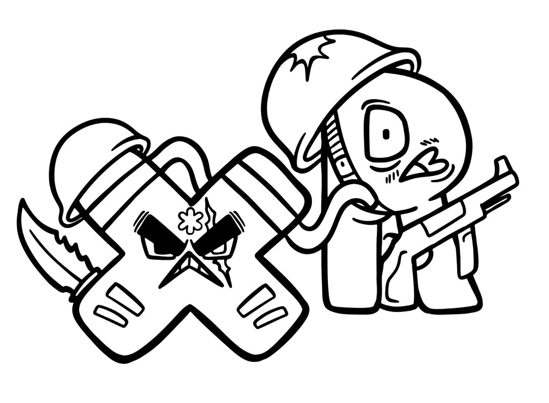 Çizmek Alphabet Lore X ve R Boyama Sayfası