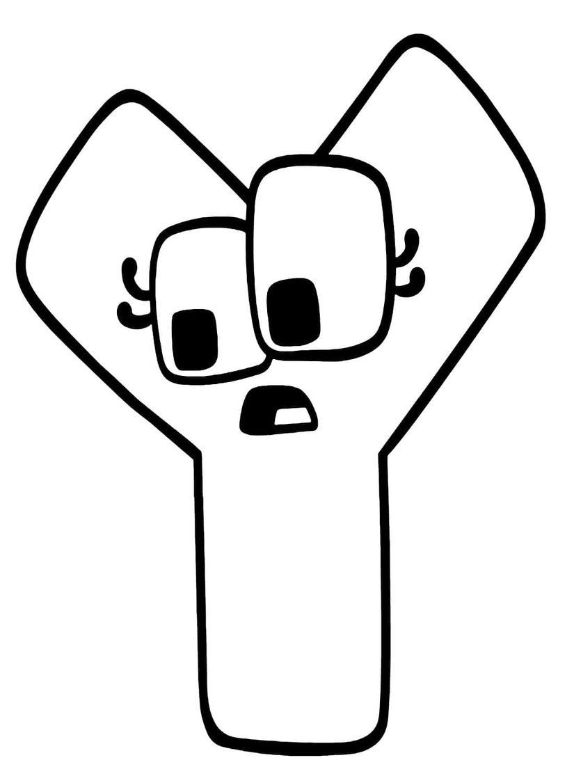 Çizmek Alphabet Lore Y Boyama Sayfası