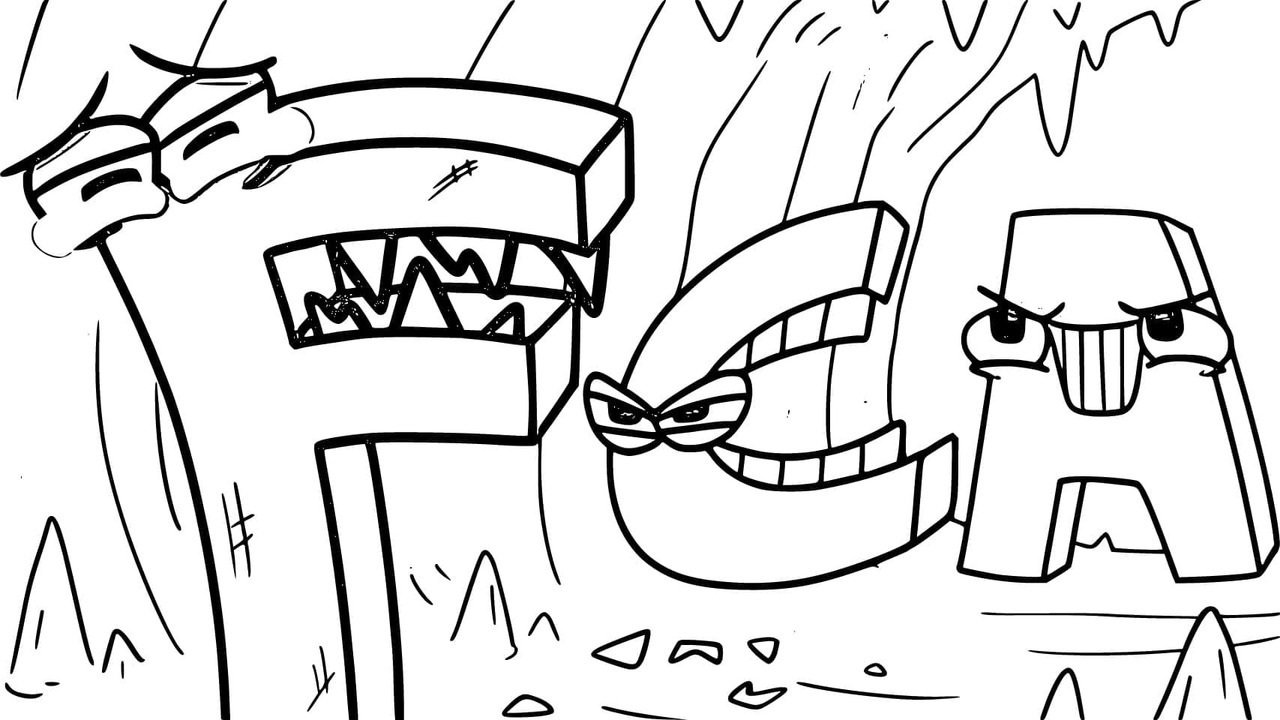 Çizmek Alphabet Lore karikatür Boyama Sayfası