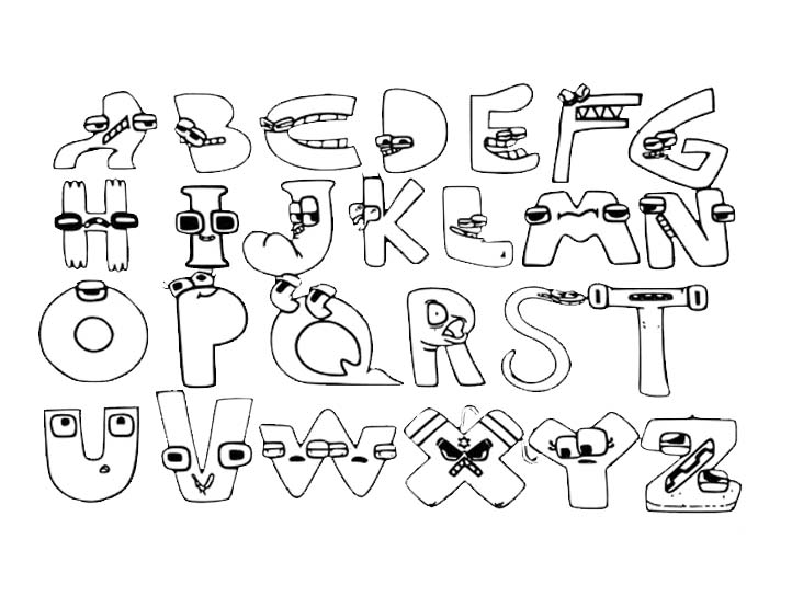 Alphabet Lore Boyama Sayfaları