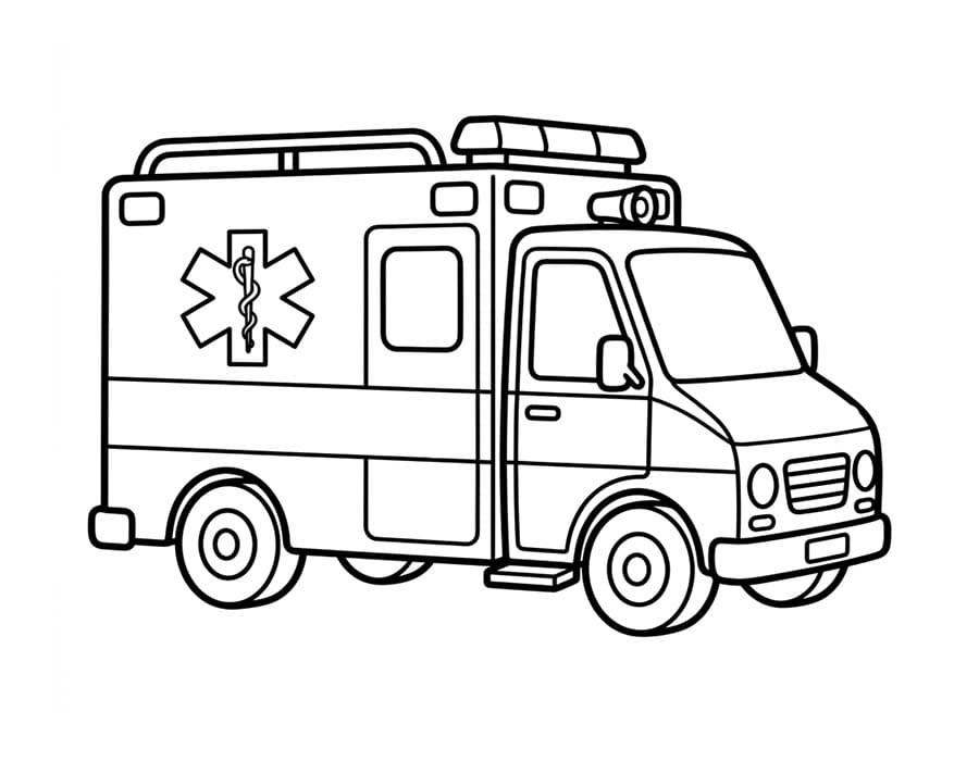 Çizmek Ambulans ücretsiz Boyama Sayfası