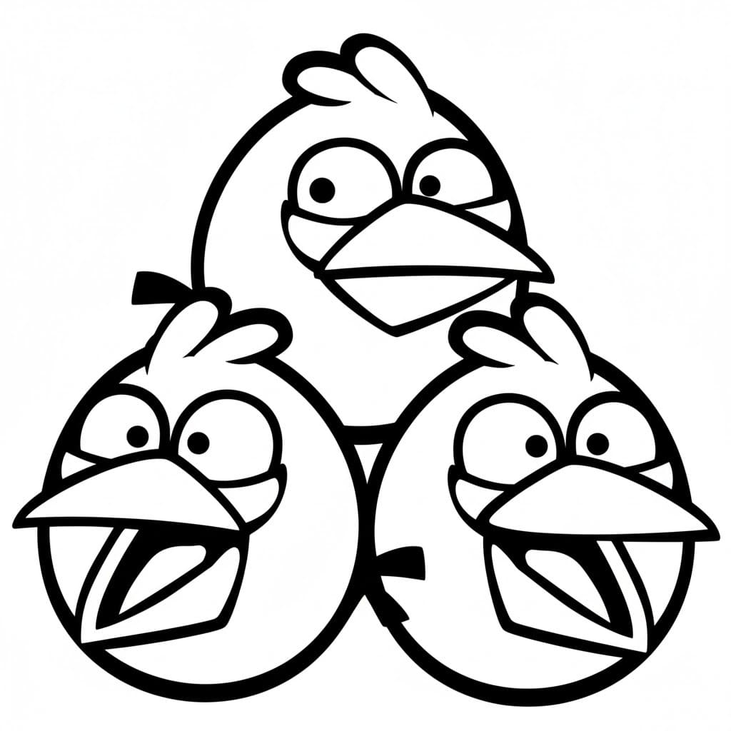 Çizmek Angry Birds çocuklar için Boyama Sayfası