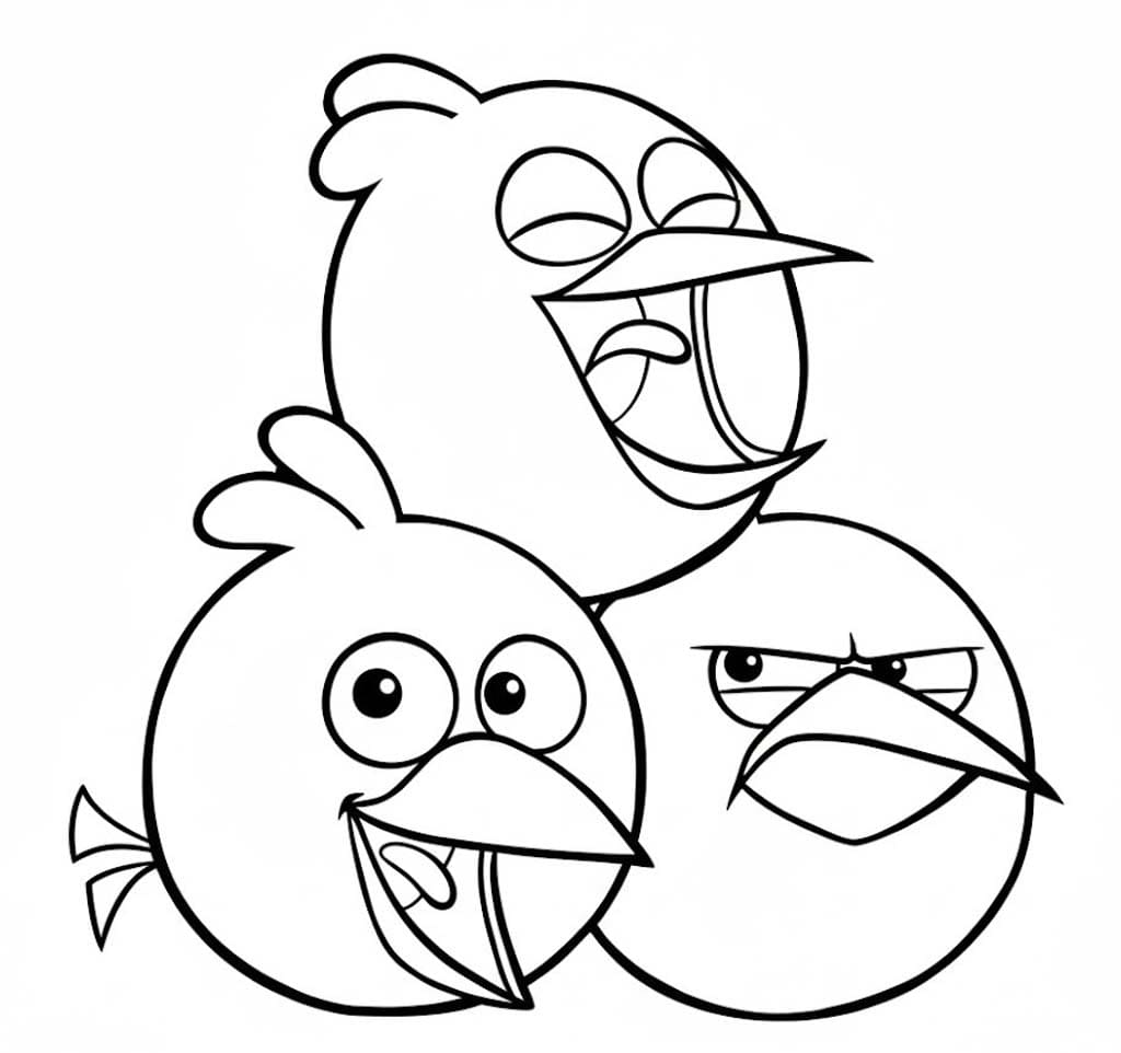 Çizmek Angry Birds ücretsiz Boyama Sayfası