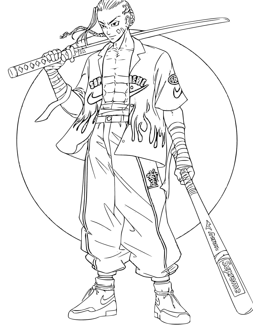 Çizmek Anime Oğlanları kolay Boyama Sayfası