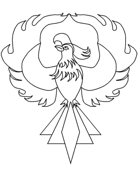Çizmek Anka Kuşu Çocuklar için ücretsiz Boyama Sayfası