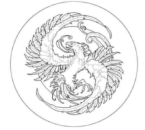 Çizmek Anka Kuşu temel Boyama Sayfası