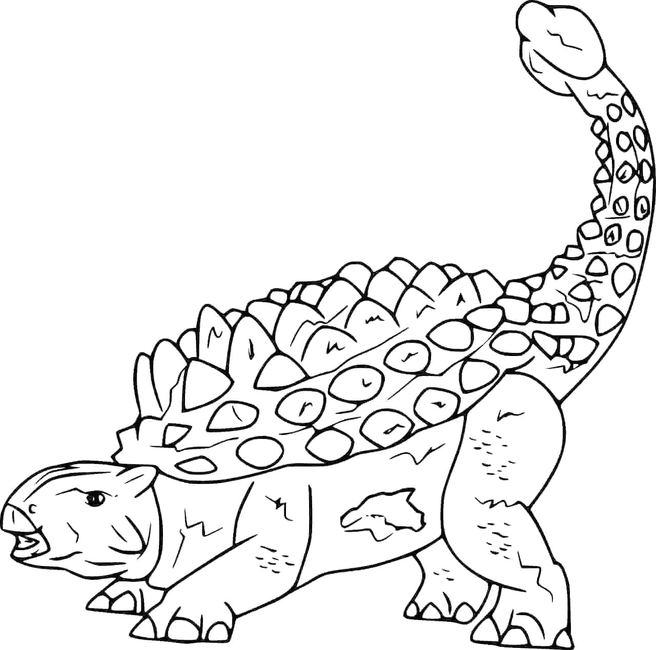 Çizmek Ankylosaurus Temel Boyama Sayfası