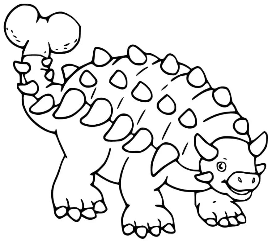 Çizmek Ankylosaurus Boyama Sayfası