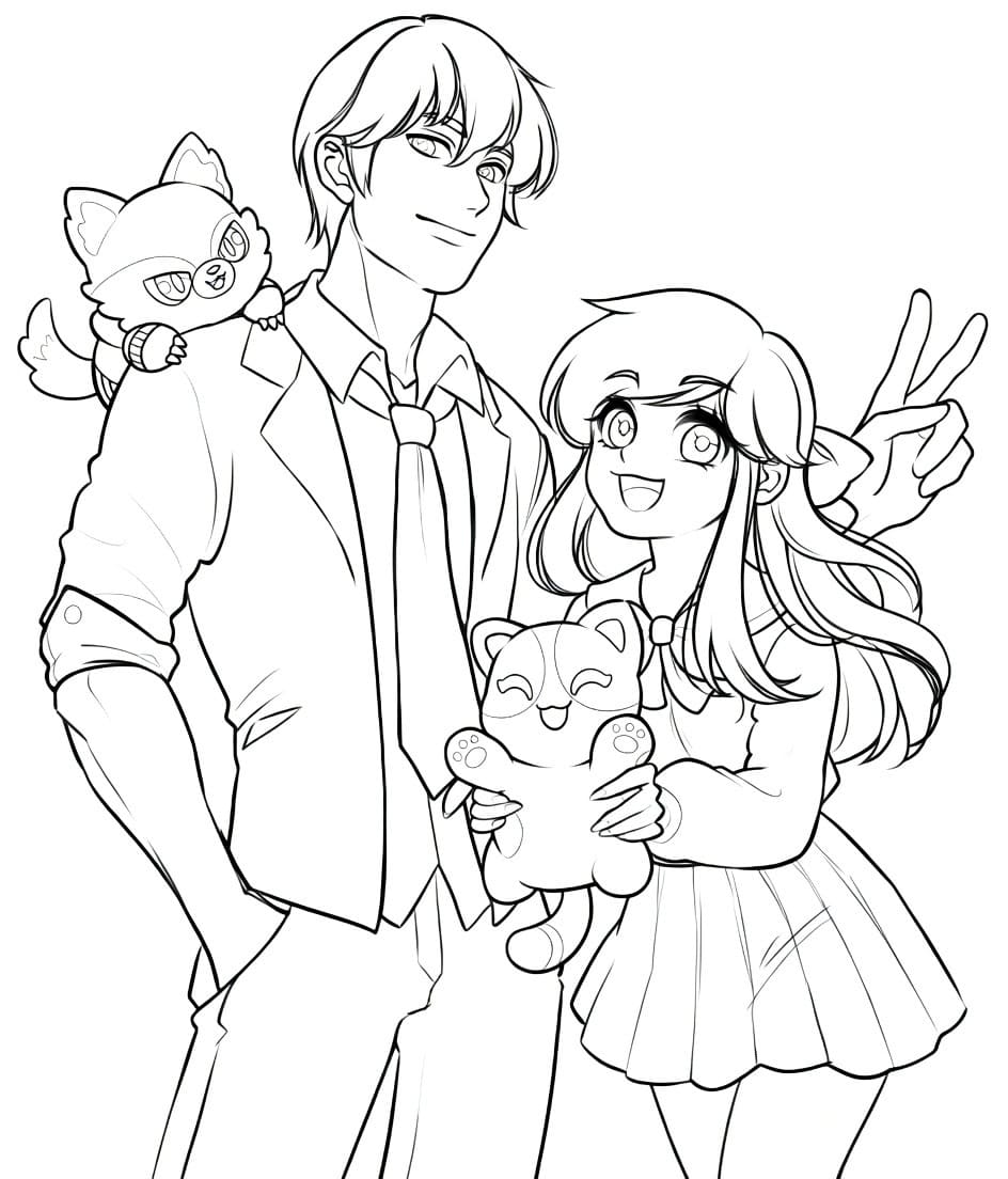 Çizmek Aphmau kolay Boyama Sayfası