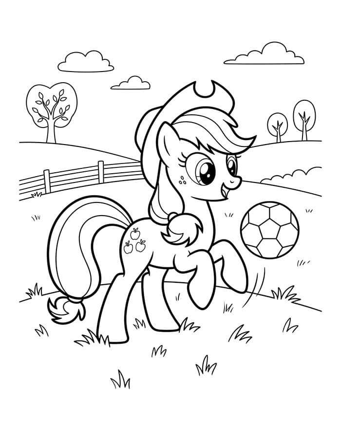 Çizmek Applejack ücretsiz yazdırılabilir Boyama Sayfası