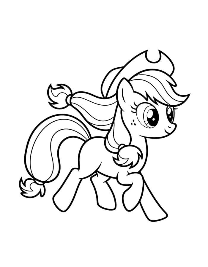 Çizmek Applejack ücretsiz Boyama Sayfası