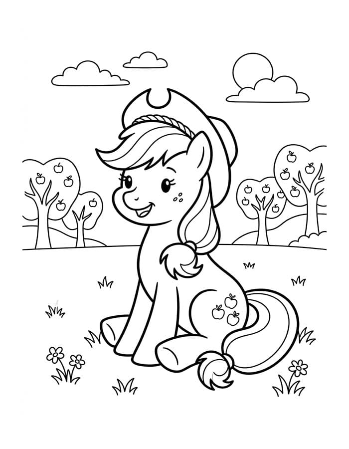 Çizmek Applejack Boyama Sayfası
