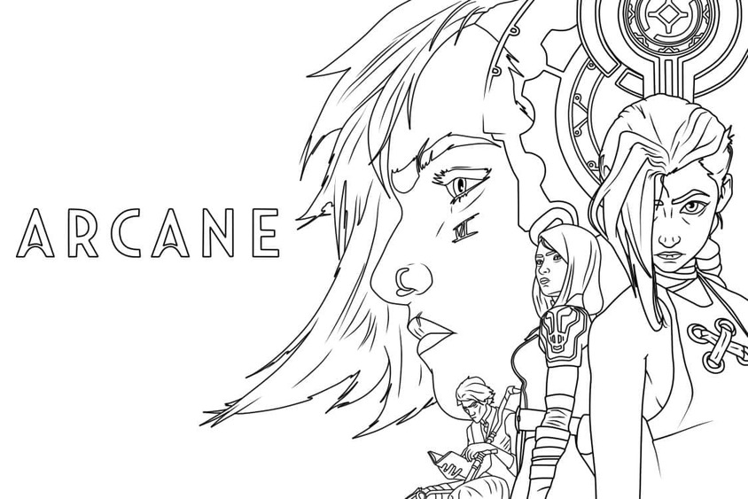 Çizmek Arcane 7 Boyama Sayfası
