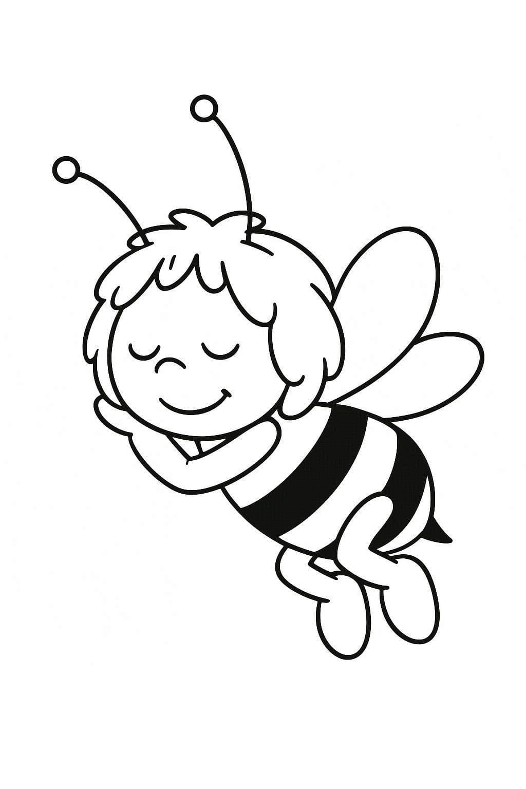 Çizmek Arı Maya kolay Boyama Sayfası