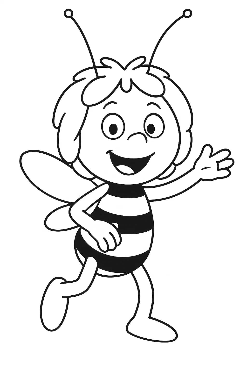 Çizmek Arı Maya ücretsiz yazdırılabilir Boyama Sayfası