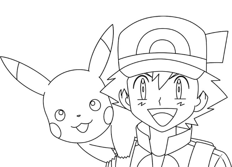 Ash Ketchum Boyama Sayfaları
