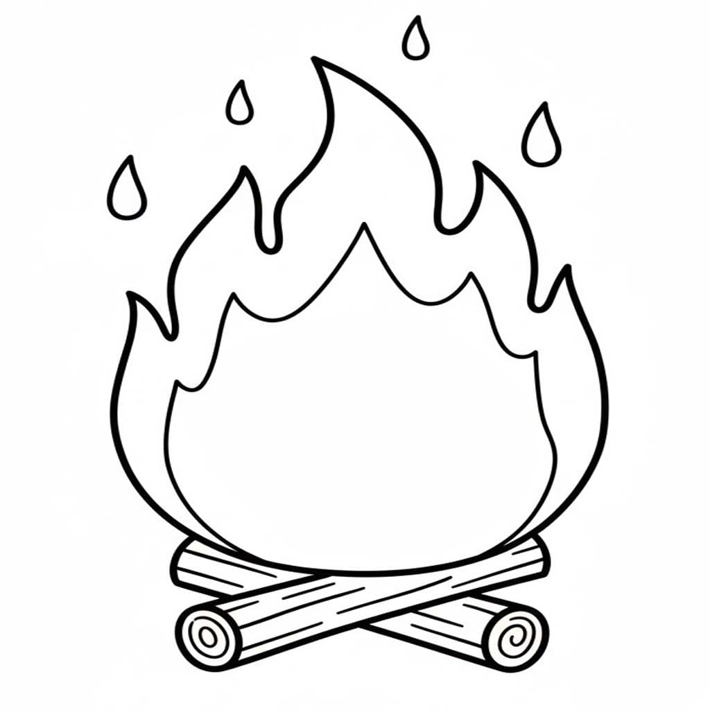 Çizmek Ateş Ücretsiz Boyama Sayfası