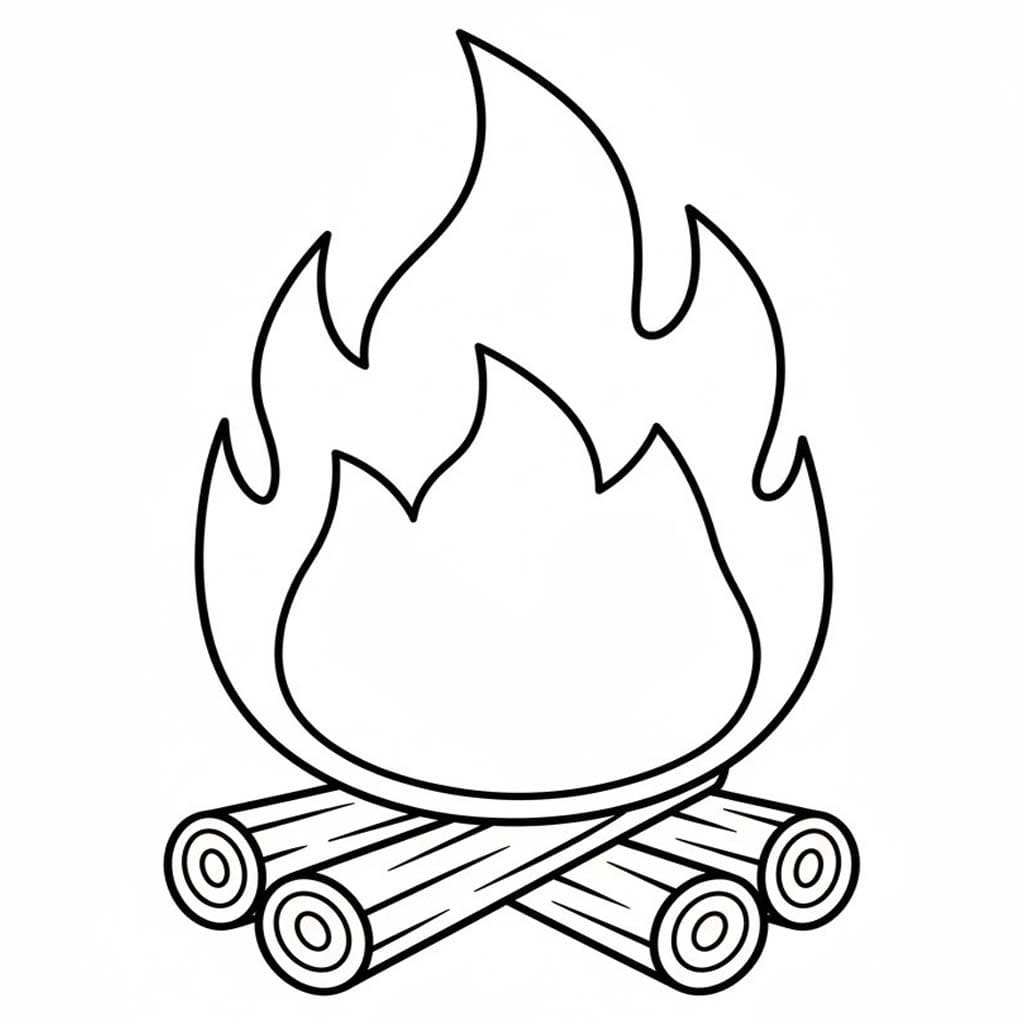 Çizmek Ateş Yazdırılabilir Boyama Sayfası