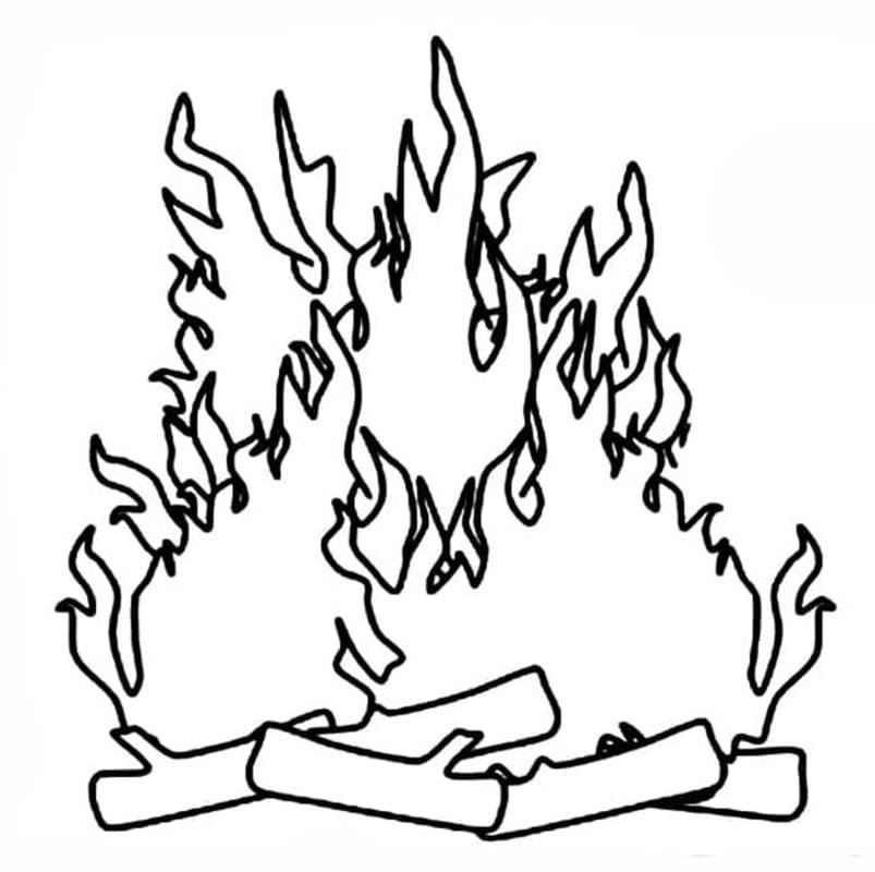 Çizmek Ateş çocuklar için kolay Boyama Sayfası