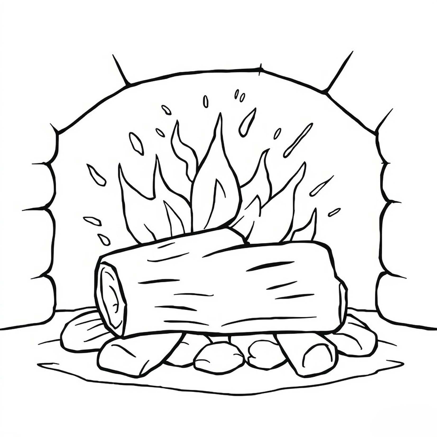 Çizmek Ateş çocuklar için ücretsiz Boyama Sayfası