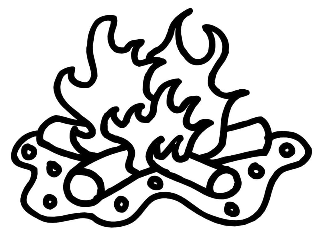 Çizmek Ateş kolay Boyama Sayfası