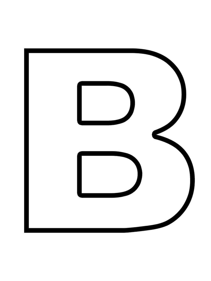 Çizmek B Harfi Ücretsiz Yazdırılabilir Boyama Sayfası