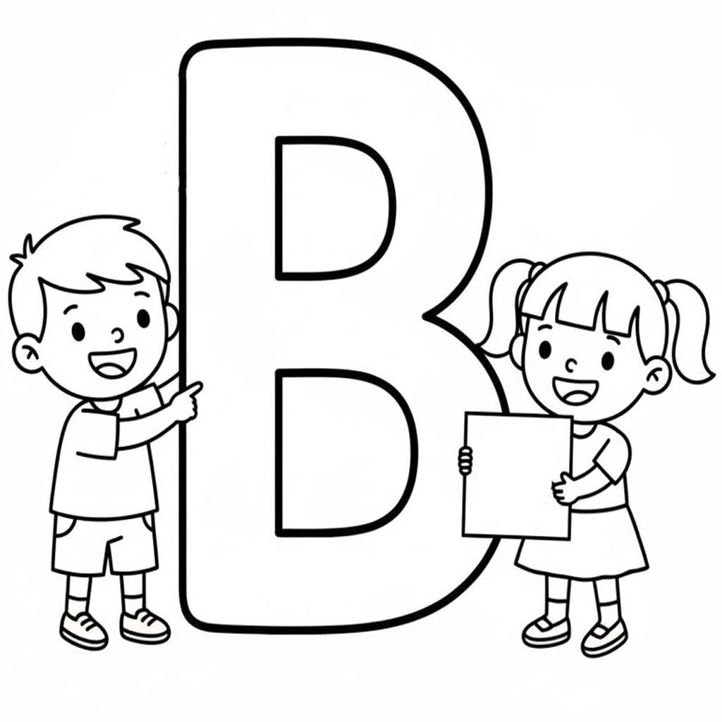 Çizmek B Harfi çocuklarda Boyama Sayfası