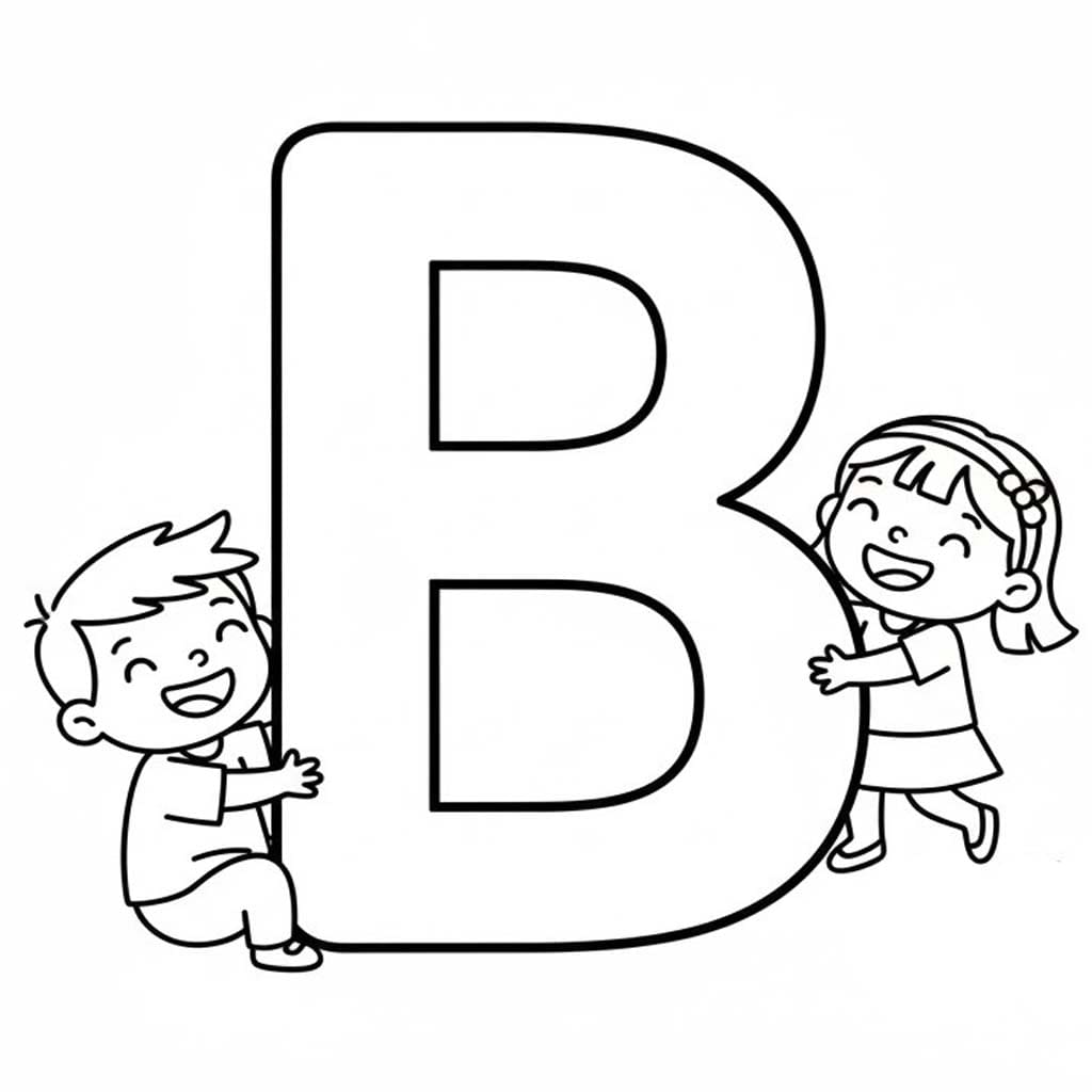 Çizmek B Harfi temel Boyama Sayfası