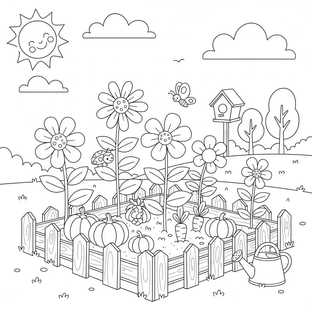 Çizmek Bahçe Ücretsiz Yazdırılabilir Boyama Sayfası