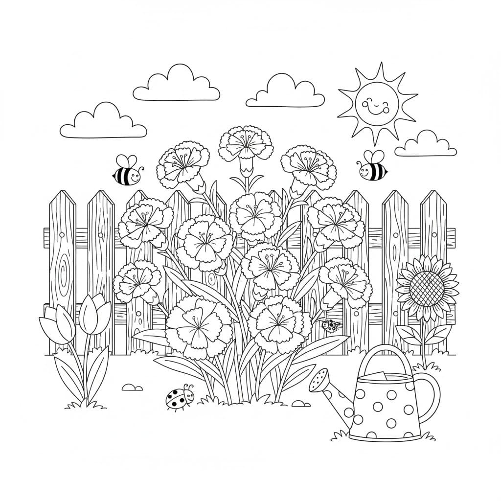 Çizmek Bahçe Yazdırılabilir Boyama Sayfası