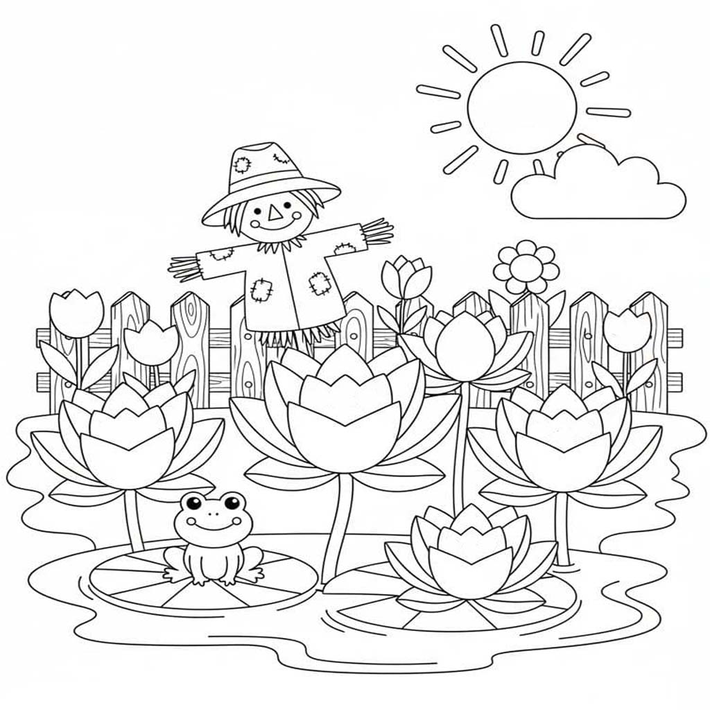 Çizmek Bahçe çocuklar için kolay Boyama Sayfası