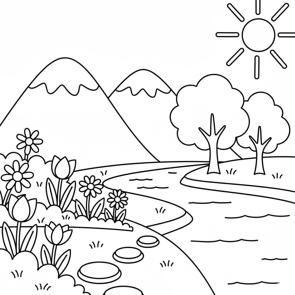 Çizmek Bahçe çocuklar için ücretsiz Boyama Sayfası