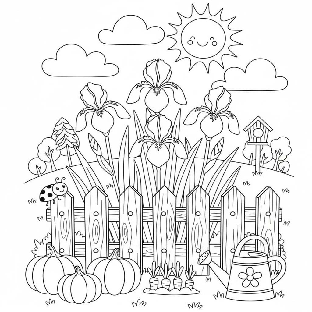 Çizmek Bahçe çocuklar için Boyama Sayfası