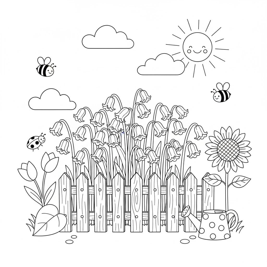 Çizmek Bahçe temel Boyama Sayfası