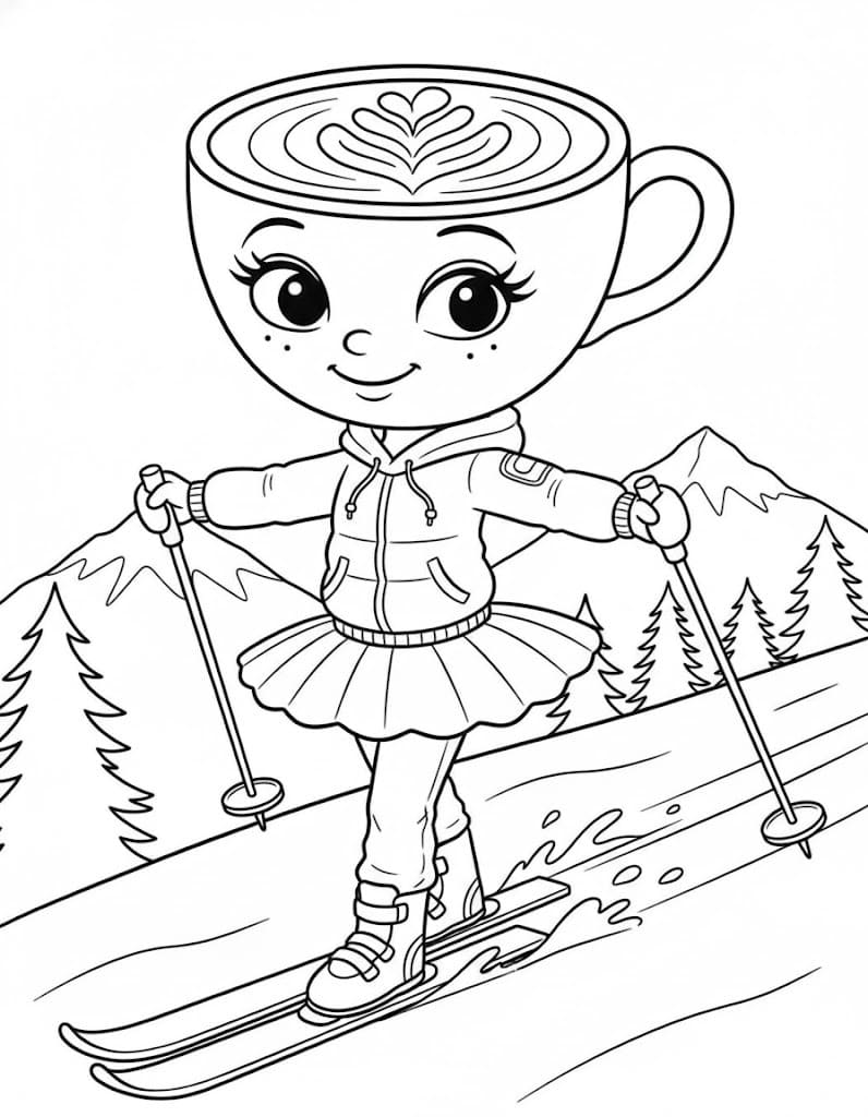 Çizmek Ballerina Cappuccina Ücretsiz Boyama Sayfası