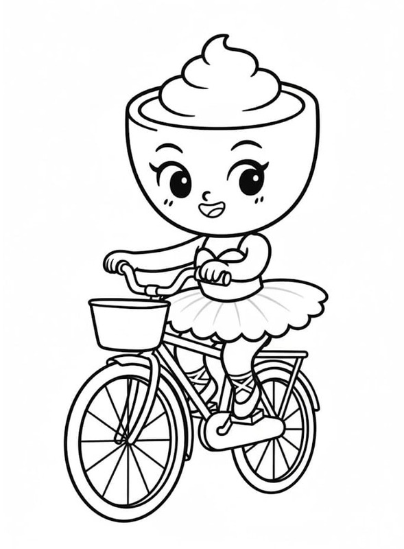 Çizmek Ballerina Cappuccina çocuklar için temel Boyama Sayfası