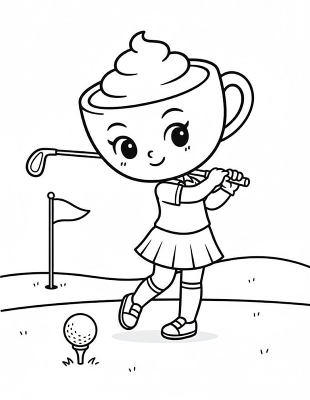 Çizmek Ballerina Cappuccina çocuklar için Boyama Sayfası