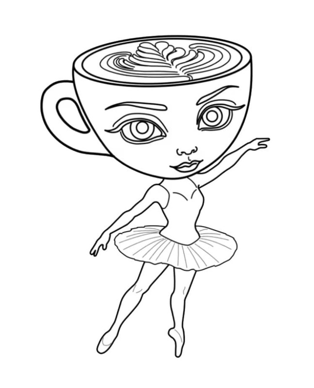 Çizmek Ballerina Cappuccina kolay Boyama Sayfası