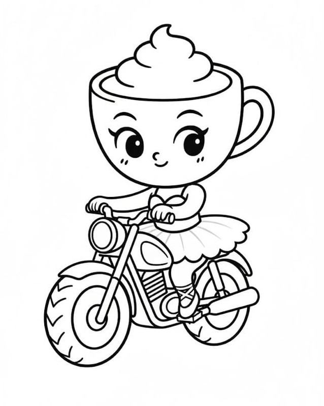 Çizmek Ballerina Cappuccina temel Boyama Sayfası