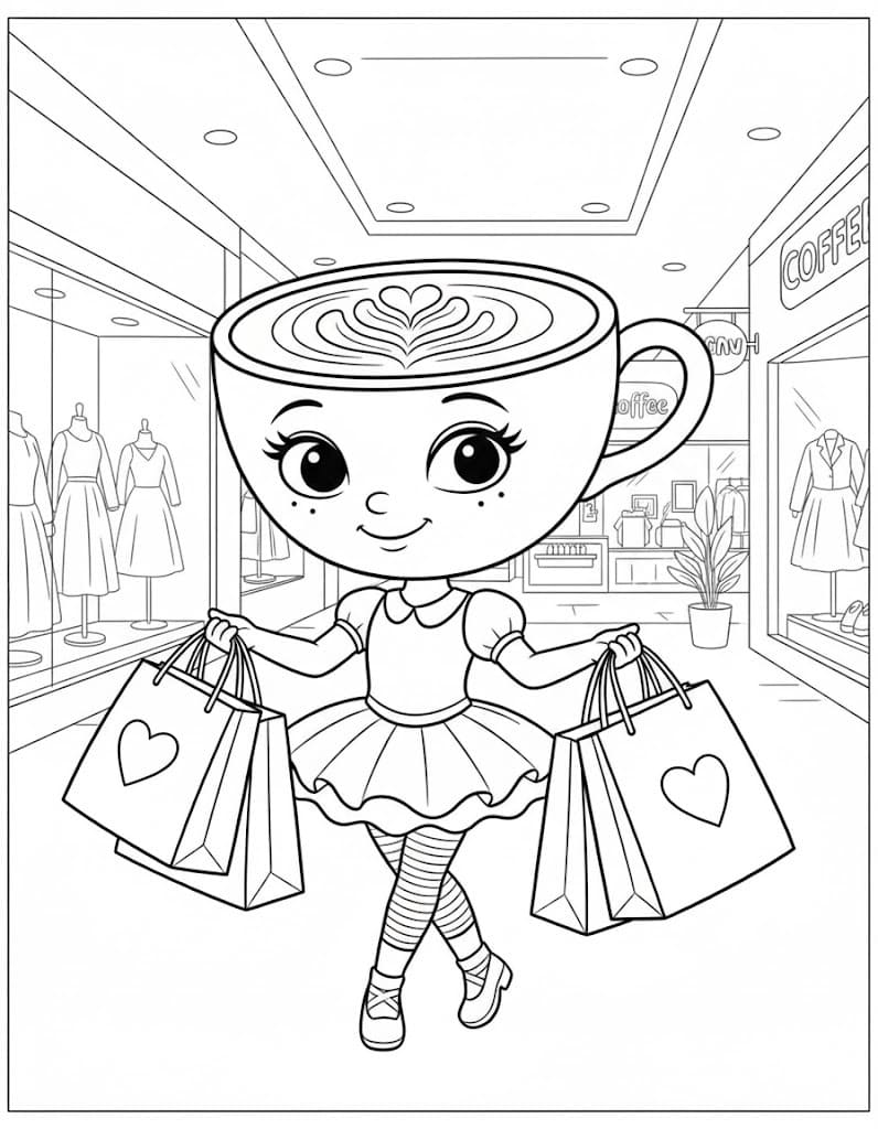 Çizmek Ballerina Cappuccina Boyama Sayfası