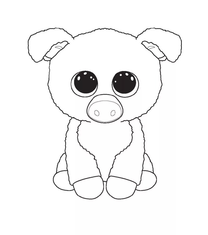 Çizmek Beanie Boos domuz Boyama Sayfası