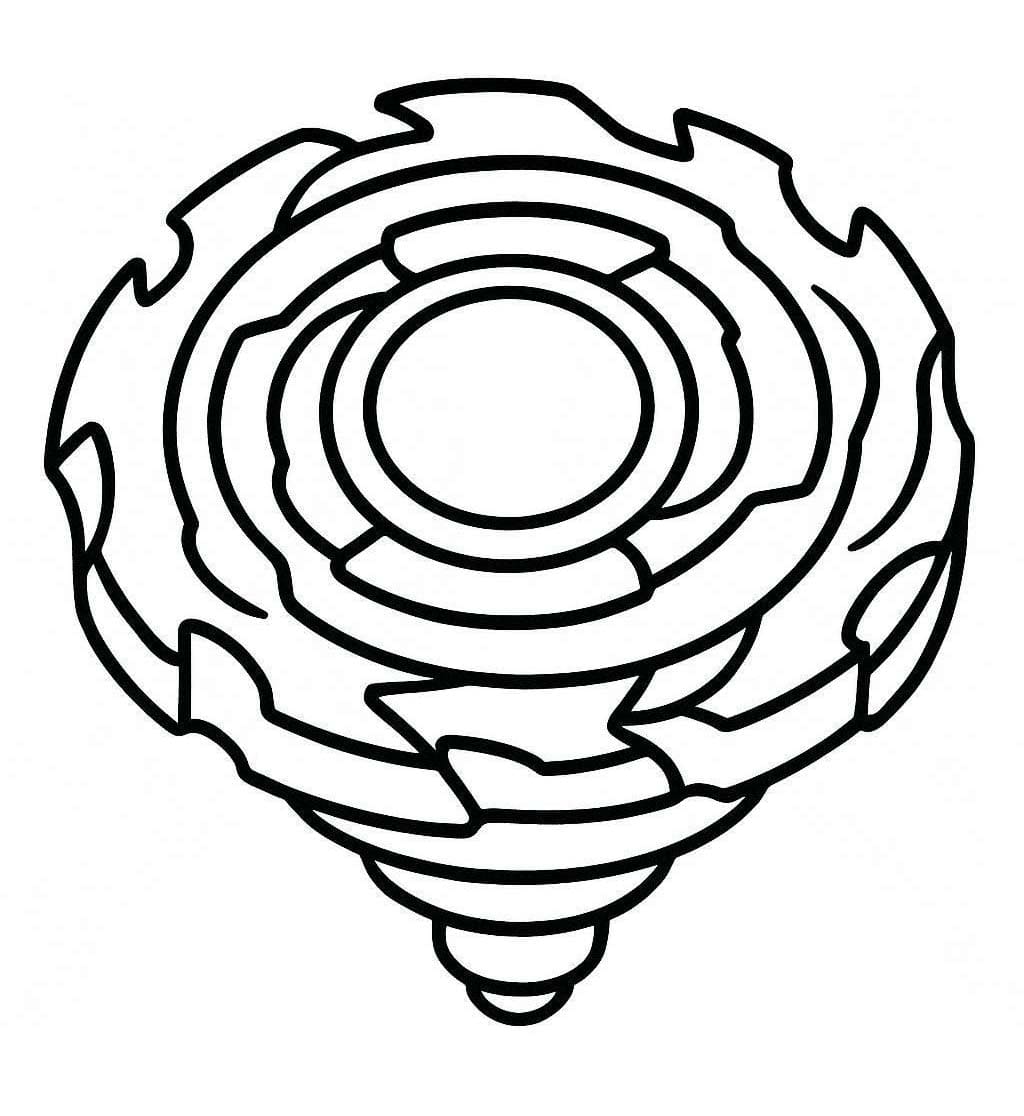 Çizmek Beyblade çocuklar için basit Boyama Sayfası