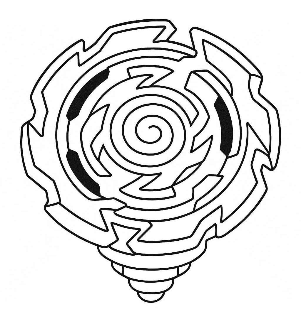 Çizmek Beyblade çocuklar için kolay Boyama Sayfası