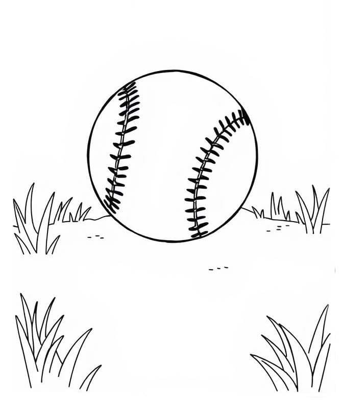 Çizmek Beyzbol Basit Boyama Sayfası